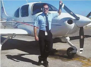  ?? PHOTO COURTESY ZANGIBAND FAMILY ?? FLIGHT PLANS: Sina Zangiband, who was killed Monday in Lynn, was working toward getting his pilot’s license.