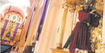  ?? FOTO: ALEX PÉREZ ?? La imagen del Nazareno que está en la iglesia Catedral tiene unos 91 años.