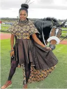  ?? Picture: JUDY DE VEGA ?? ON THE TURF: Model Khanya Mjoli and racehorse Silva Key at a previous special event at Fairview Racecourse