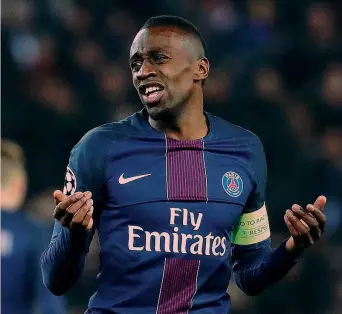  ?? REUTERS ?? Blaise Matuidi, 30 anni, francese di origini angolane, gioca nel Paris Saint Germain dal 2011