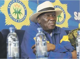  ?? Picture: Nigel Sibanda ?? TOUGH CUSTOMER. Police Minister Bheki Cele called for police officers to crack down hard on cop killers.