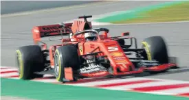  ??  ?? Ferrari’s comeback season? Sebastian Vettel completed 169 trouble-free laps and was fastest in Monday’s opening preseason test at Barcelona.