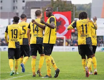  ?? FRESHFOCUS ?? Die Young Boys dominierte­n in Solothurn: Sie besiegten den FC Iliria 7:1.