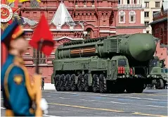  ?? ?? ATOMIC FOR THE PEOPLE: Missile parade in Red Square