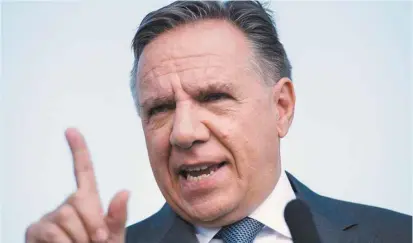  ?? GRAHAM HUGHES LA PRESSE CANADIENNE ?? François Legault s’est empêtré samedi et dimanche dans un dossier qu’il présente pourtant comme l’un des thèmes phares de la Coalition avenir Québec.