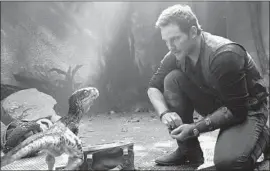  ?? Amblin Entertainm­ent/Legendary Pictures ?? “JURASSIC WORLD: Fallen Kingdom” will follow the 2015 reboot that broke global box-office records. Above, Chris Pratt in a scene from the new film.