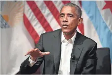  ?? SCOTT OLSON, GETTY IMAGES ?? “What’s been going on while I’ve been gone?” Barack Obama joked Monday to kick off a forum with young people in Chicago.