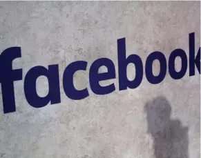  ?? (Photo by Thibault Camus, AP, File) ?? This Jan. 17, 2017, file photo shows a Facebook logo being displayed in a start-up companies gathering at Paris' Station F, in Paris. Facebook is on the offensive to try to contain swirling concerns about how it protects the data of its 2.2 billion...