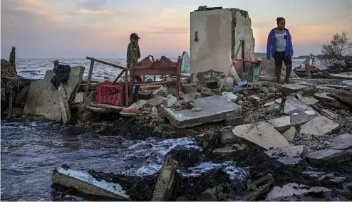  ?? ?? Driven by climate change, sea-level rise and increasing­ly ferocious storms are eroding thousands of kilometres of Mexico's coastline.