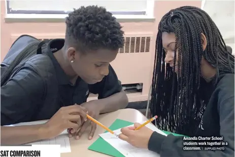  ?? | SUPPLIED PHOTO ?? Amandla Charter School students work together in a classroom.