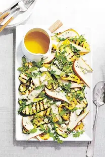  ??  ?? Grilled Zucchini-Pear Salad