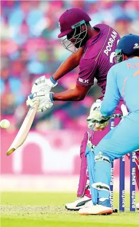  ?? AP ?? Windies batsman Nicholas Pooran plays a shot during the third and final one-day internatio­nal cricket match of the series against India in Cuttack, India, on Sunday, December 22, 2019.