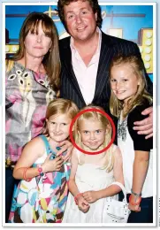  ?? ?? FUTURE STAR: Grace, circled right, with Cathy McGowan, Michael Ball and friends at a Disney premiere in 2008. Left: playing against Fiji last year