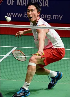  ??  ?? The wait goes on: Kento Momota had missed the last two months of action prior to the Covid-19 suspension after being involved in a road accident in Kuala Lumpur.