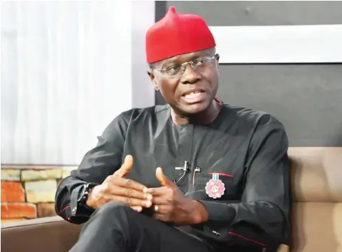  ??  ?? Sanwo-Olu: “Till date, Lagos is still carrying Federal Government responsibi­lity”