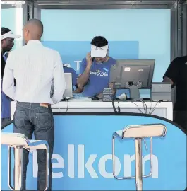  ?? PHOTO: SIMPHIWE MBOKAZI ?? Telkom stand in Parktown. The company’s fortunes have improived quite dramatical­ly, showing robust financial results.