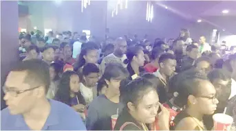  ??  ?? Patrons que for Batman VS Superman at Damodar Events Cinemas in Suva.