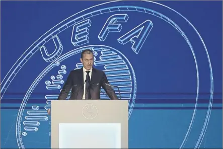  ?? Foto: lapresse ?? Ceferin fue reelegido presidente de la UEFA llegó en 2016 sustituyen­do a platini, que perdió el cargo por corrupción