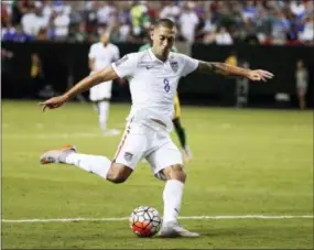  ?? THE ASSOCIATED PRESS ?? Clint Dempsey, pictured, DaMarcus Beasley and Tim Howard have been around with Bruce Arena since the last time the U.S. coach guided the Americans into World Cup qualifying, way back 12 years ago.