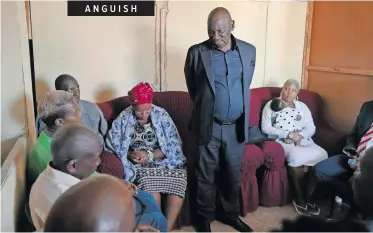  ?? NDAMANE Independen­t Newspapers AYANDA ?? POLICE Minister Bheki Cele, along with the police’s senior provincial management, visited the family of Ongeziwe Kamlana, 17, in Gugulethu. The teenager went missing on February 17, and her burnt body was found the next day at a house in Kuils River. See Page 2. |