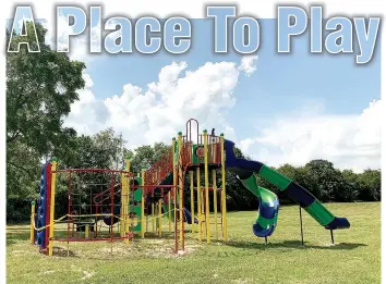  ?? BRITTANY SARTIN/MCDONALD COUNTY PRESS ?? The new playground located at 222 E. Garner Street in Goodman features 19 different activities.