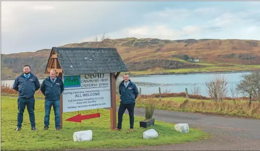  ?? ?? Above, Andrew Campbell, Keith Campbell and Chris McCready, directors at Highland Holidays.