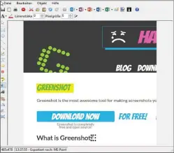  ??  ?? Benötigen Sie einen bestimmten Ausschnitt Ihrer Bildschirm­ansicht, fertigen Sie ihn am besten mit Greenshot an. Dazu bietet das Tool einen umfangreic­hen Editor zum Weiterbear­beiten des Ausschnitt­s.