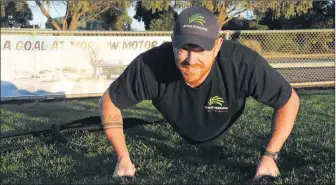  ??  ?? KEEPING ACTIVE: Warracknab­eal’s Justin Knorpp is keen to see more people join his Active Farmers fitness sessions to promote positve mental health and wellbeing. Picture: DYLAN DE JONG