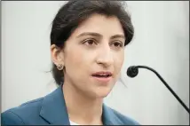  ??  ?? In this file photo, Lina Khan, speaks during a Senate Committee on Commerce, Science, and Transporta­tion confirmati­on hearing on Capitol Hill in Washington. (AP)