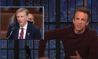  ?? ?? Seth Meyers: ‘No one is objecting to the existence of cartoons in general.’ Photograph: YouTube