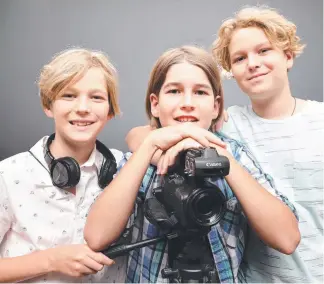  ?? Picture: TERTIUS PICKARD ?? The film-making Bailey brothers, Orlando, Oliver and Oscar.