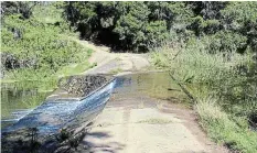  ?? Picture: PARRA ?? PRECIOUS COMMODITY: The weir at Waters Meeting reserve near the point where water is extracted for the Sarel Hayward reservoir that supplies Port Alfred.