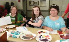  ??  ?? Ann Marie, Sophie and Edwina at the Summer Camp for teenagers with special needs at the Old Community Hall, Milltown.