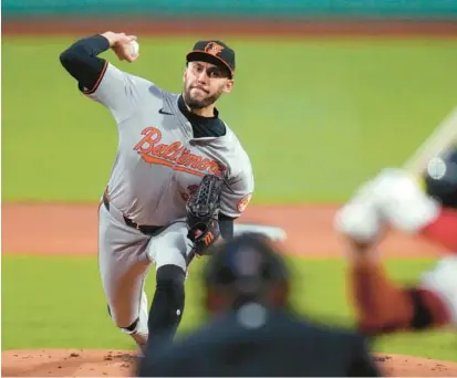  ?? CHARLES KRUPA/AP ?? Orioles right-hander Grayson Rodriguez is off to a strong start in 2024 with a 2.63 ERA through four starts.“I don’t know if changing something is the answer because, obviously, doing what I do best is what allows me to have success,” he said.