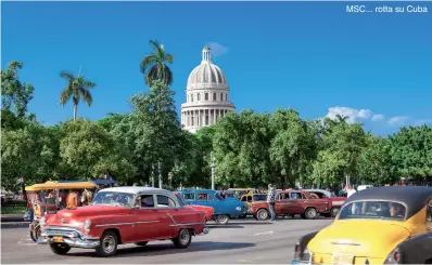  ??  ?? MSC... rotta su Cuba