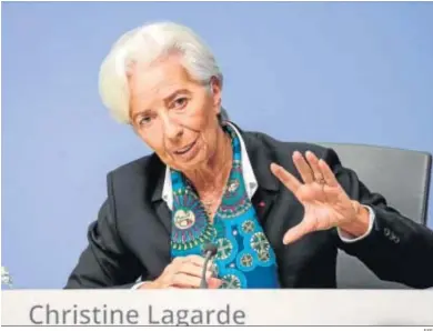  ?? EFE ?? La presidenta del Banco Central Europeo, Christine Lagarde.