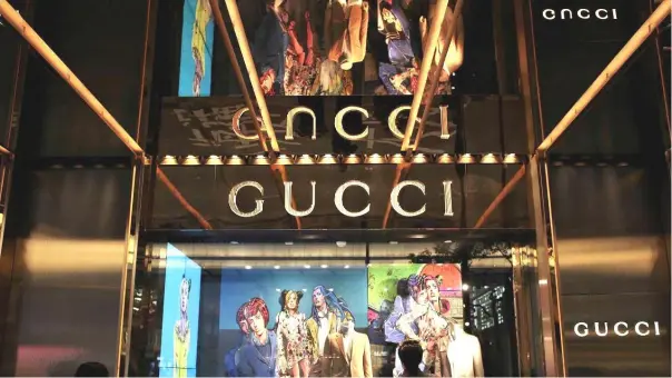  ?? — Reuters photo ?? Gucci has bought out 10 local suppliers and said it was closing in on another 10, though the shift to what the brand considers internal production will for the most part involve creating joint ventures with external workshops or giving them exclusive contracts.