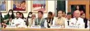  ?? MPOST ?? Chhattisga­rh Chief Minister Bhupesh Baghel among other ministers attends the NITI Aayog meeting on Sunday