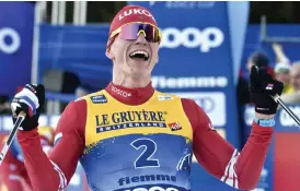  ?? FOTO: JUSSI NUKARI/LEHTIKUVA ?? Alexander Bolsjunov, här under en tidigare etapp, vann Tour de Ski i överlägsen
■ stil.