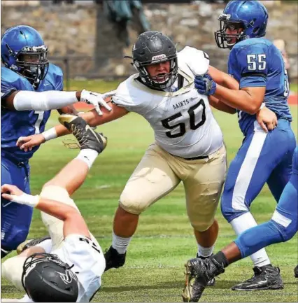  ?? SUBMITTED PHOTO ?? Berks Catholic’s Ryan Glanski (50) was selected to the Pa. Football Writers’ Class 5A All-State Team last week.