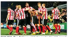  ??  ?? MAIN MAN: Theo Robinson celebrates scoring Lincoln’s second