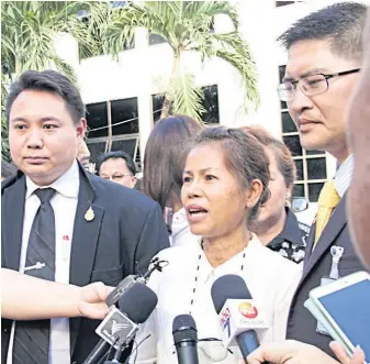  ??  ?? SPEAKING OUT: Former teacher Jomsap Saenmuangk­hot is to be retried over a hit-and-run case.
