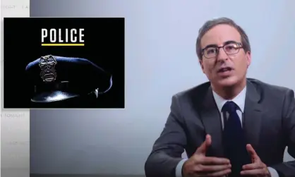  ??  ?? John Oliver: ‘Ours is a firmly entrenched system in which the roots of white supremacy run deep. And it is critical that we all grab a fucking shovel.’ Photograph: YouTube