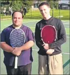  ??  ?? Wye TC’s men’s champions Rafael Fenerol and Ben Roger