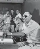  ??  ?? In this June 3, 1967 file photo, Gen Moshe Dayan talks to newsmen in Tel Aviv as he holds his first press conference after taking the post of Minister of Defense.