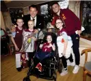  ??  ?? Aston Villa’s John McGinn (right) and assistant coach John Terry visit Acorns Hospice in December last year. Photograph: Neville Williams/Aston Villa FC via Getty Images