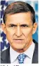  ??  ?? Michael Flynn was Donald Trump’s national security adviser for 25 days before being forced to stand down