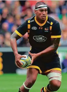  ?? Rex Features ?? Nathan Hughes of Wasps during the Aviva Premiershi­p.