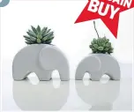  ??  ?? 9
ELEPHANT CERAMIC FLOWER POT SUCCULENT CERAMIC PLANTER: These gorgeous little ceramic elephants are perfect for adding a finishing touch. £5.50-£7.40, www.etsy.com