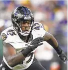  ?? NICK WASS/AP ?? Ravens linebacker Jaylon Ferguson was on the field for a season-high 46 defensive snaps Sunday against Seattle.